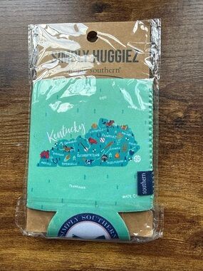 Simply Southern Kentucky Koozie. Simply Huggiez. Green W/ KY State & City. NWT.